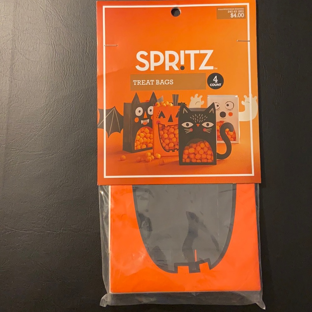🆕 HALLOWEEN 🎃 Treat Bags - Set of 4 Cat Bat Ghost Pumpkin - Kids FALL